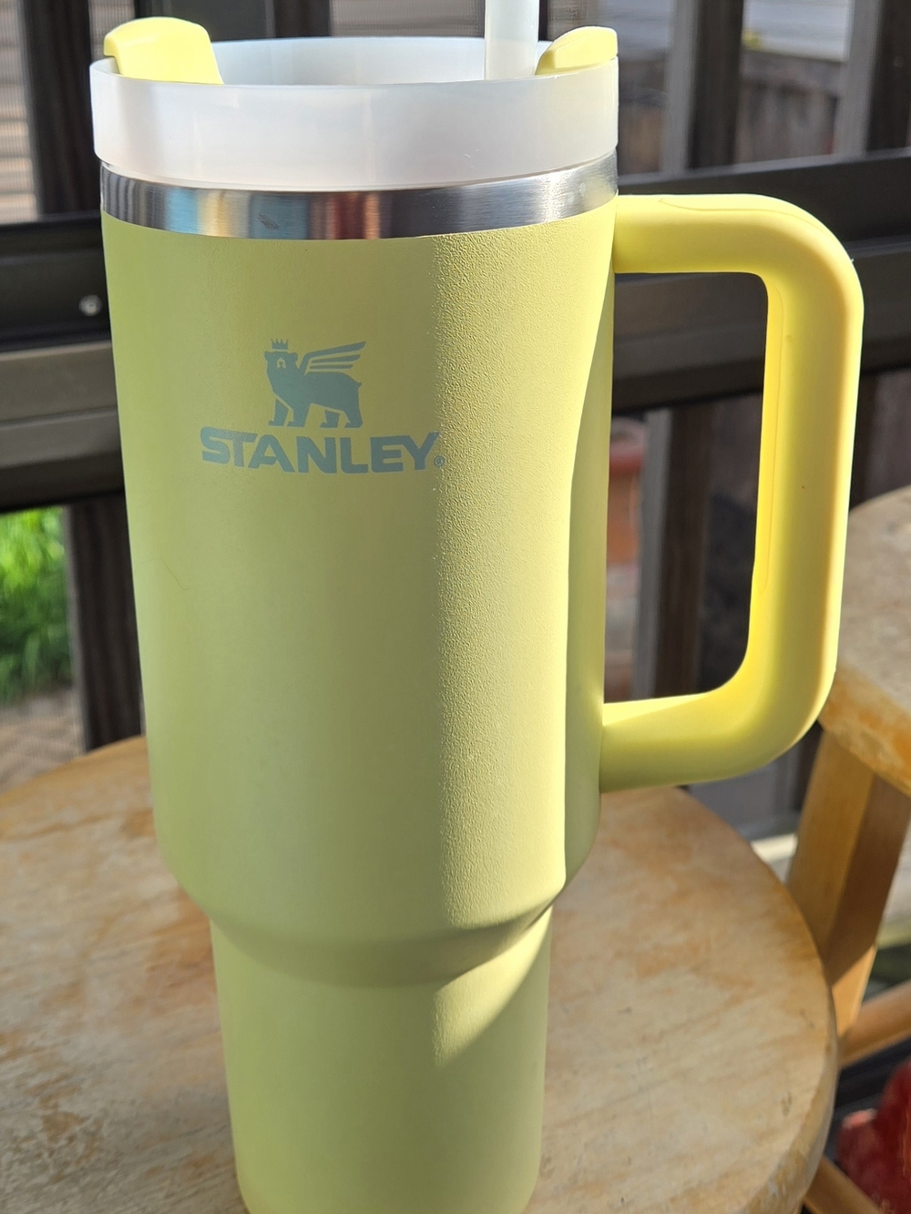 Stanley Yellow Travel Tumbler with Handle
